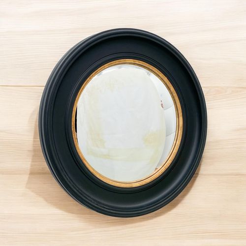 74X74CM RUSTY BLACK/GOLD FR CONVEX MIRROR - InStock