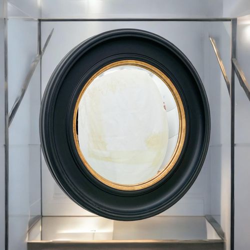 74X74CM RUSTY BLACK/GOLD FR CONVEX MIRROR - InStock