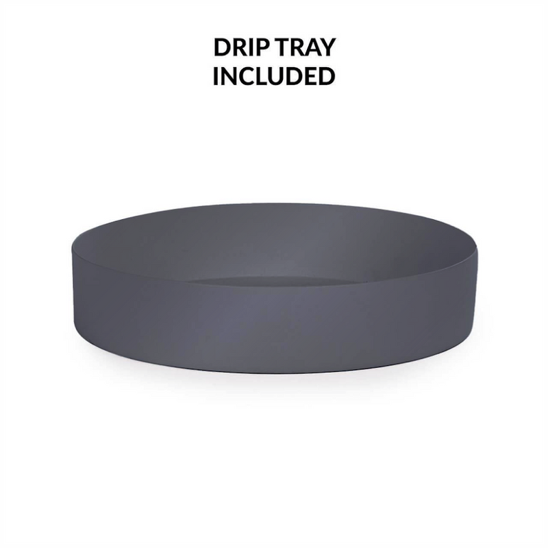 Round Metal Umbrella Stand in Grey | M&W
