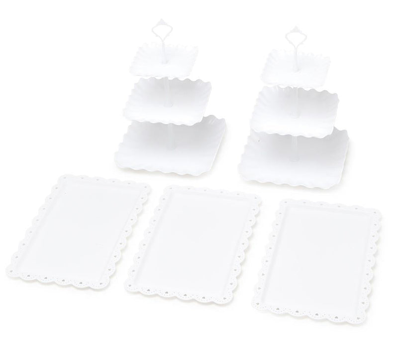 Square Cake Stand & Appetiser Tray Set | Pukkr