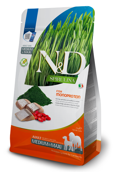 N&D Spirulina Herring Adult Medium/Maxi 7 Kg
