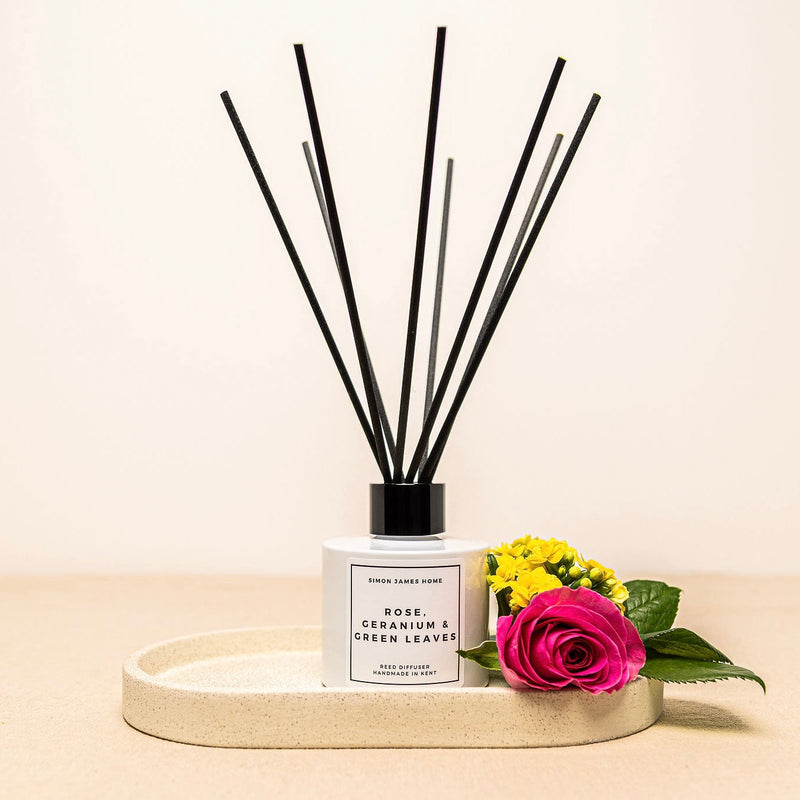 Rose, Geranium & Green Leaves Reed Diffuser