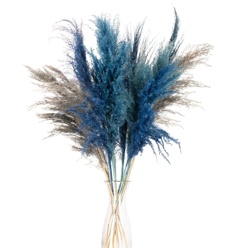9pc Artificial Pampas Grass 75cm Tall Boho Decoration Set