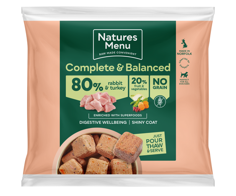 Natures Menu 80/20 Rabbit and Turkey Nuggets with Superfoods 1kg
