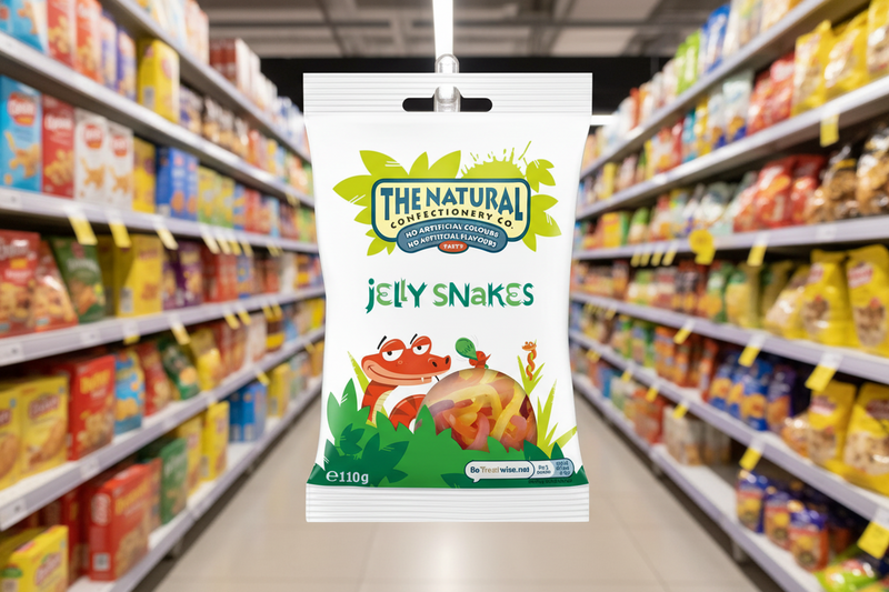 10 x The Natural Confectionery Co. Jelly Snakes 110G