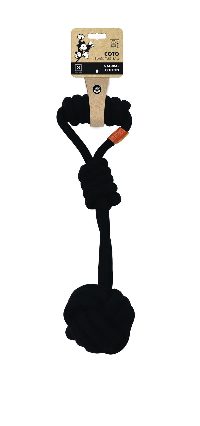 M-PETS Coto Eco Rope Black Tug Ball 36cm