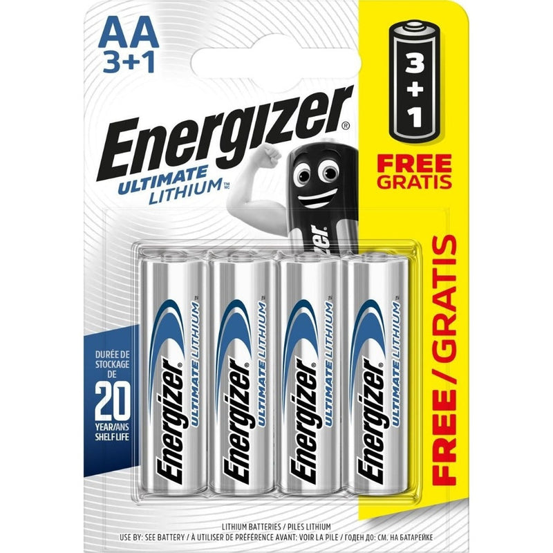 Energizer AA Ultimate Lithium Batteries - Pack of 4