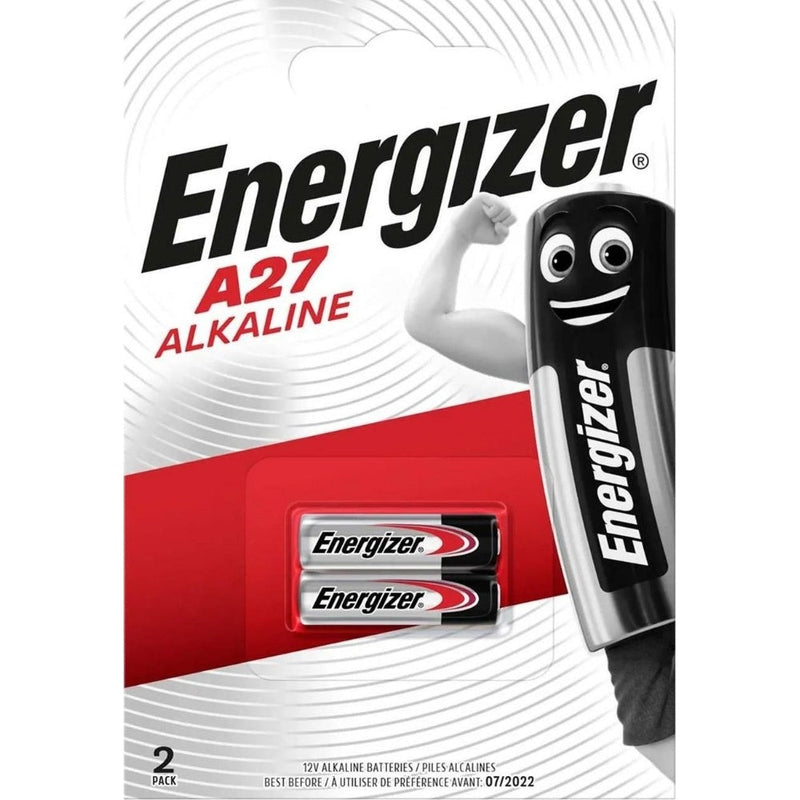 Energizer 12V A27 Miniature Alkaline Batteries - Pack of 2
