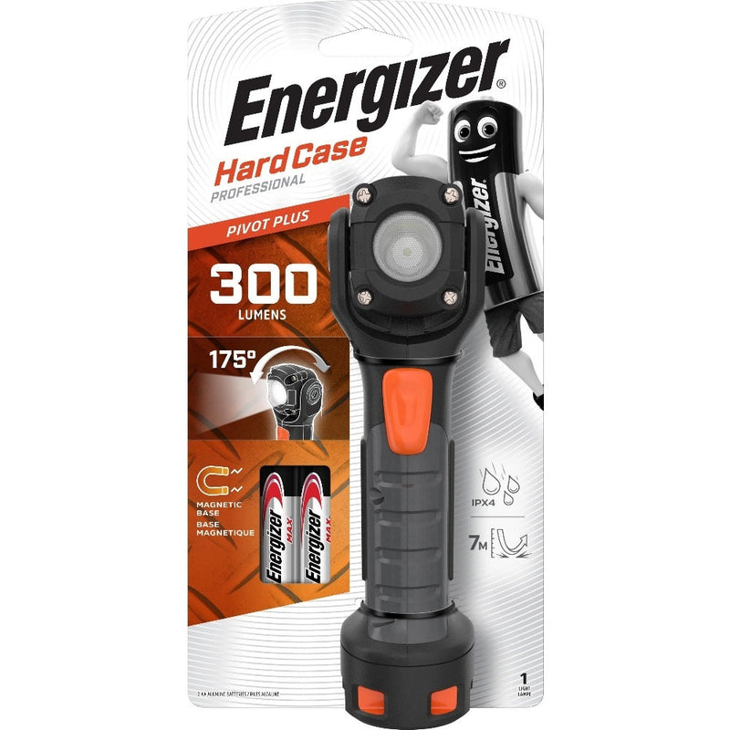 Energizer LED Tough Torch 300 Lumens Pivot Head Magnetic Base Impact Resistant Case