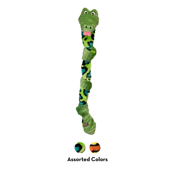 KONG Knots Snake Assorted Dog Toy - Medium/Large - Case of 24