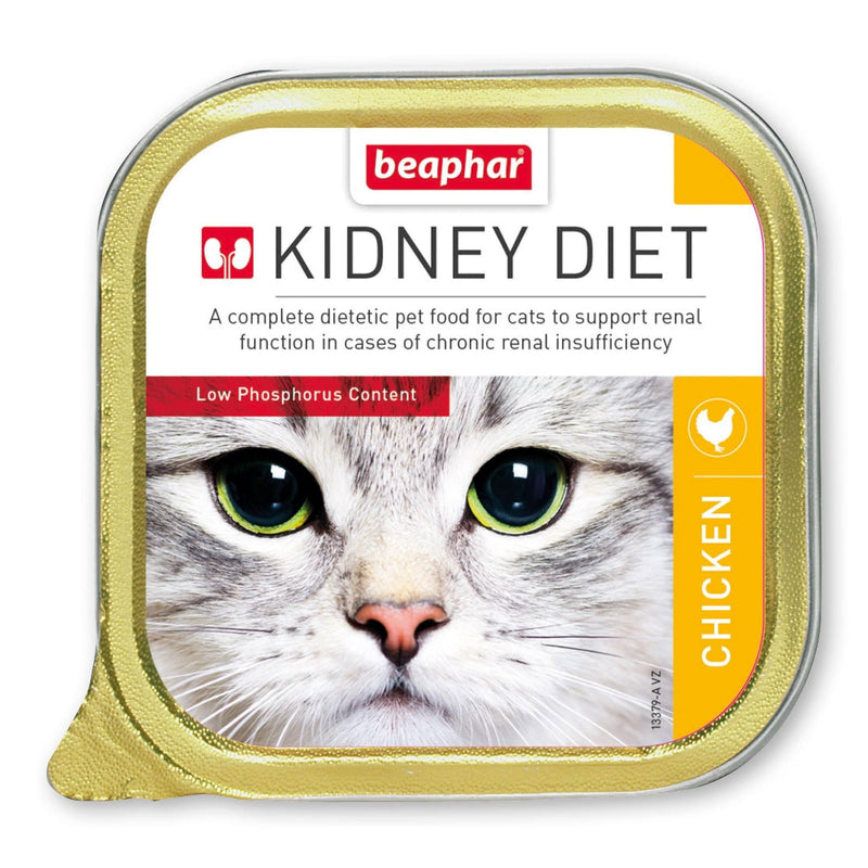 Beaphar Kidney Diet Food for Cats - Chicken - 100g - Case of 16