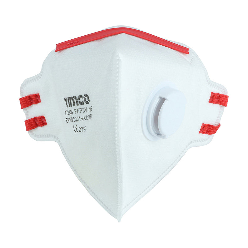 Timco FFP3 Fold‑Flat Mask with Valve – Box of 3