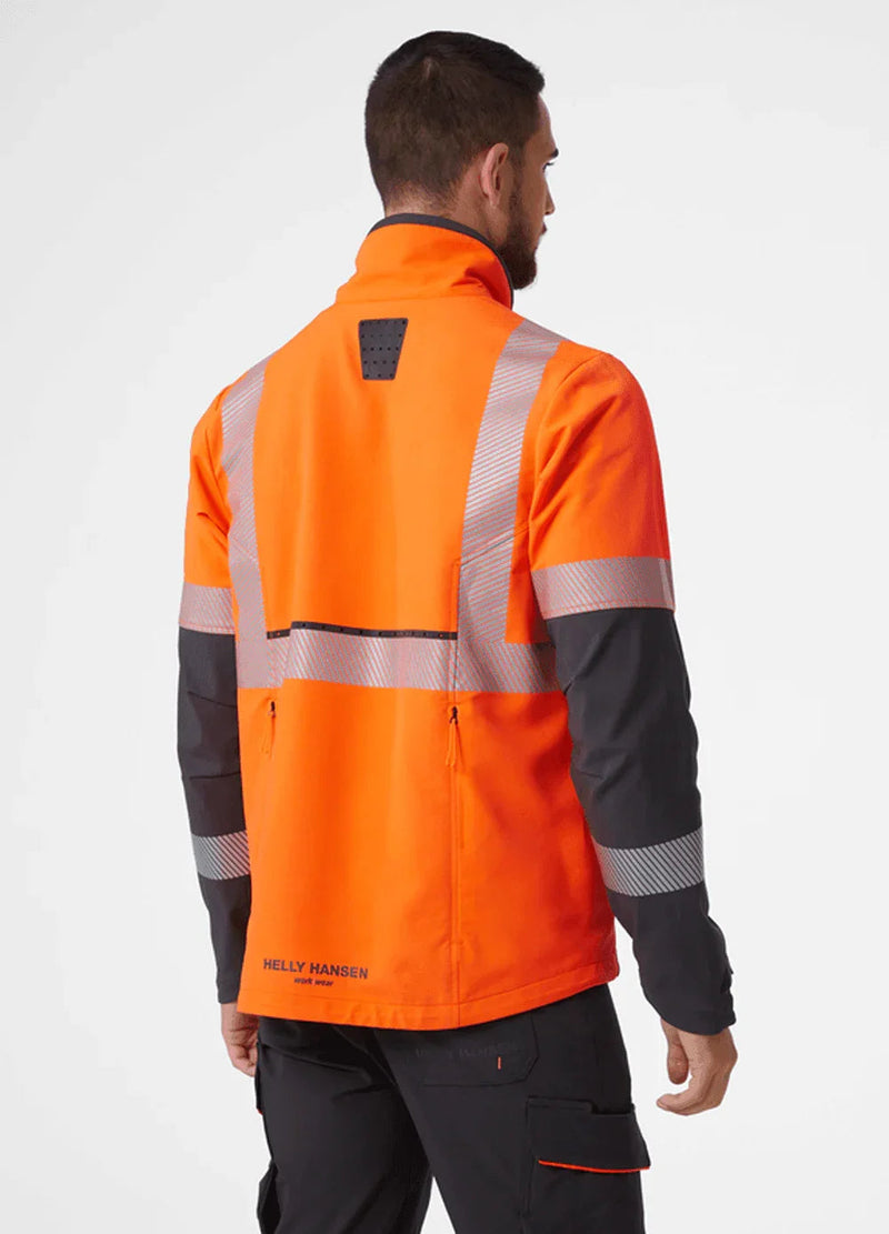 HELLY HANSEN 77203 ICU BRZ BREATHABLE HI-VIS SOFTSHELL JACKET