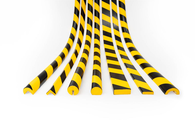 Durable Clamp On Warning Edge Impact Protection Profiles E8R | 1 Metre