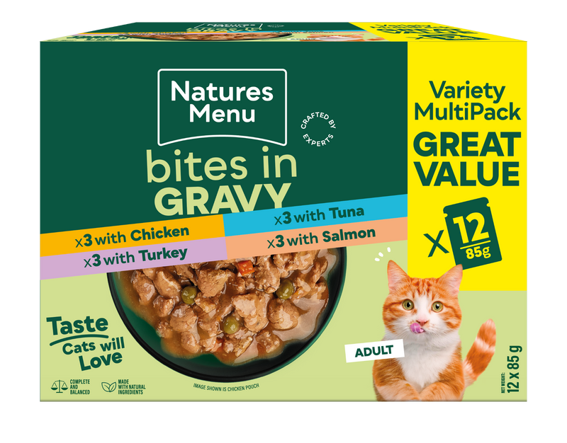 Natures Menu Cat Bites In Gravy Multi