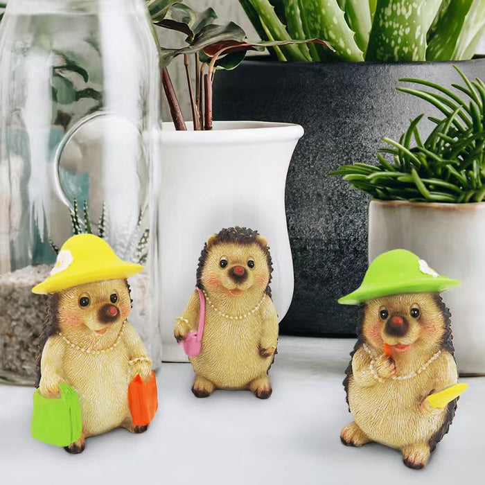 Set of 3 Hedgehog Ladies