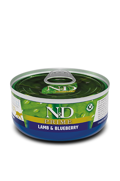 N and D Cat Prime Lamb and Blueberry 70g - Case of 24