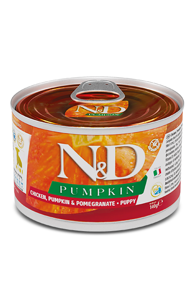 N and D Dog Chicken and Pumpkin and Pomegranate Puppy Mini 140g - Case of 6