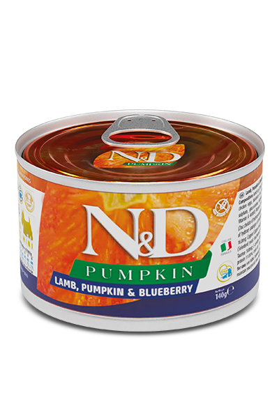 N and D Dog Lamb Pumpkin and Blueberry Mini 140g - Case of 6