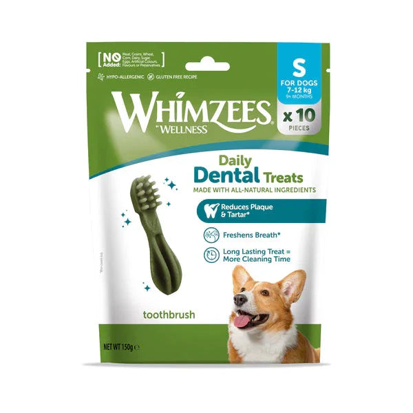Whimzees Trial Pack Toothbrush Small 10 Pieces - Case of 5