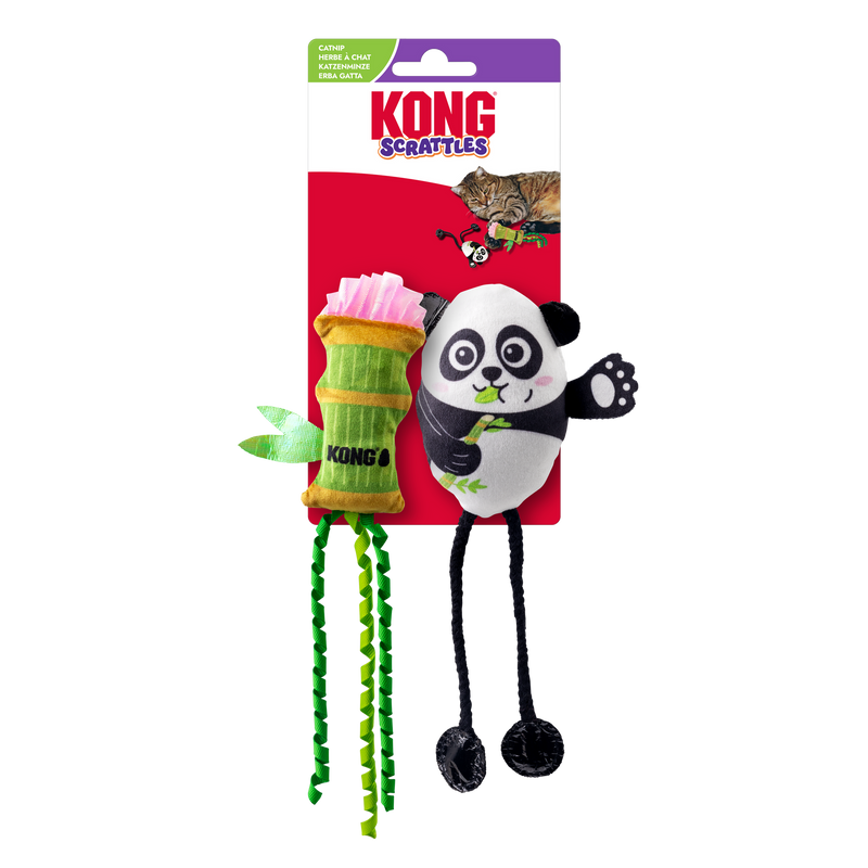 KONG Scrattles Panda 2-pk