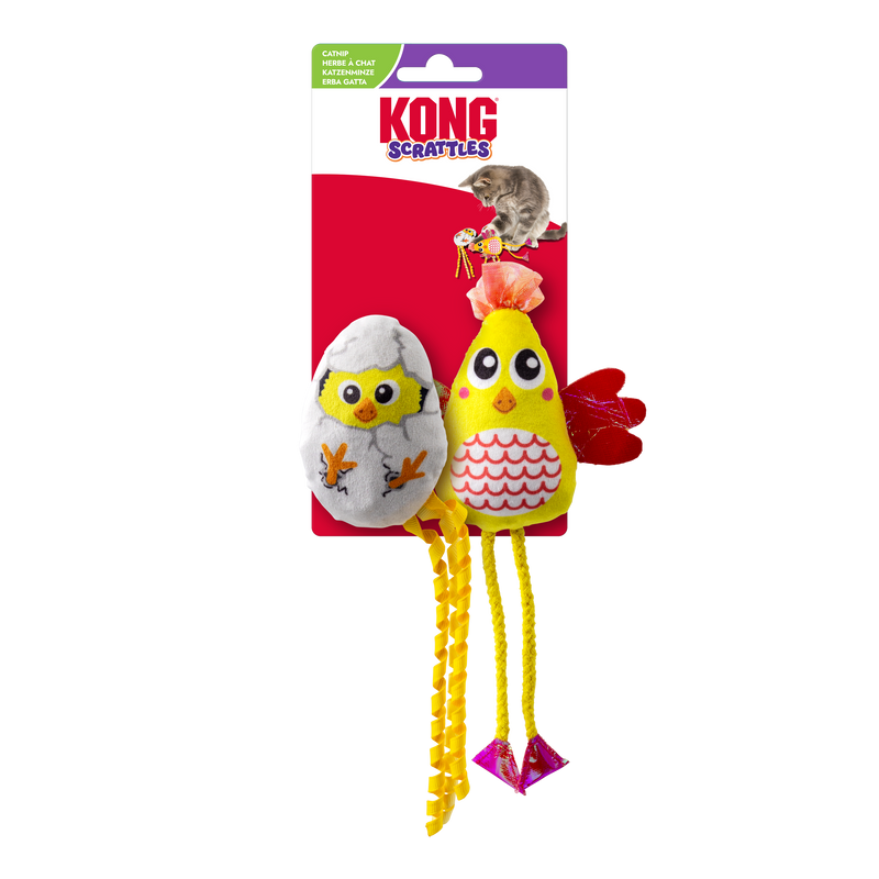 KONG Scrattles Chicken 2-pk