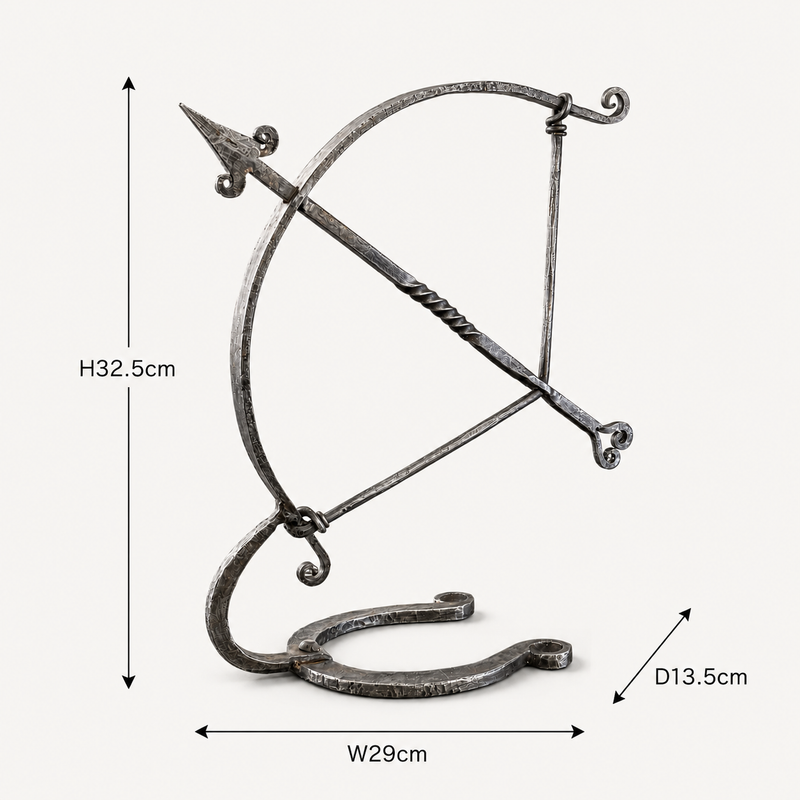 Armillary Arrow Solid Wrought Iron Sculpture
