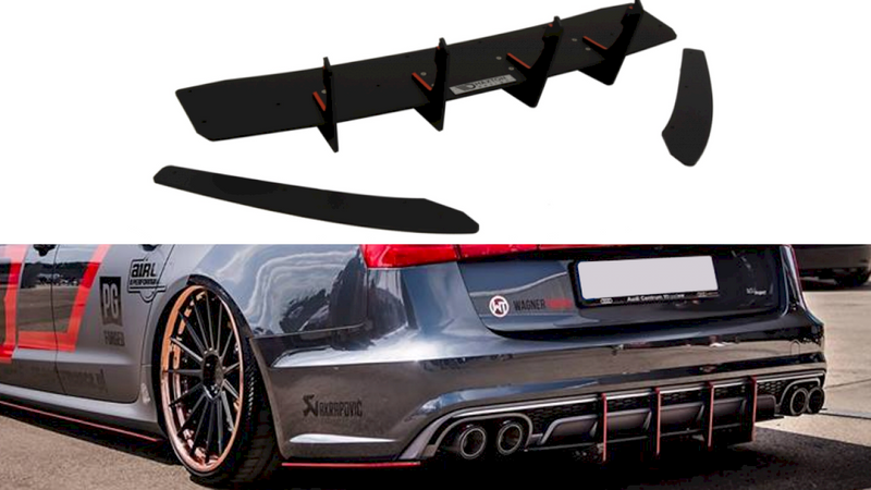 Maxton Design - AUDI S6 C7 AVANT (CNC) REAR DIFFUSER & REAR SIDE SPLITTERS
