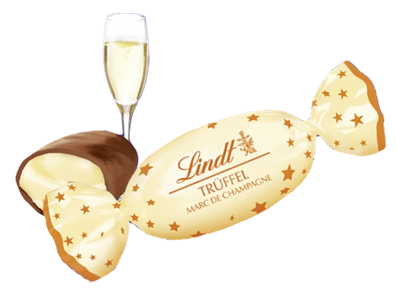 Lindt Champagne Milk & White Chocolate Cones