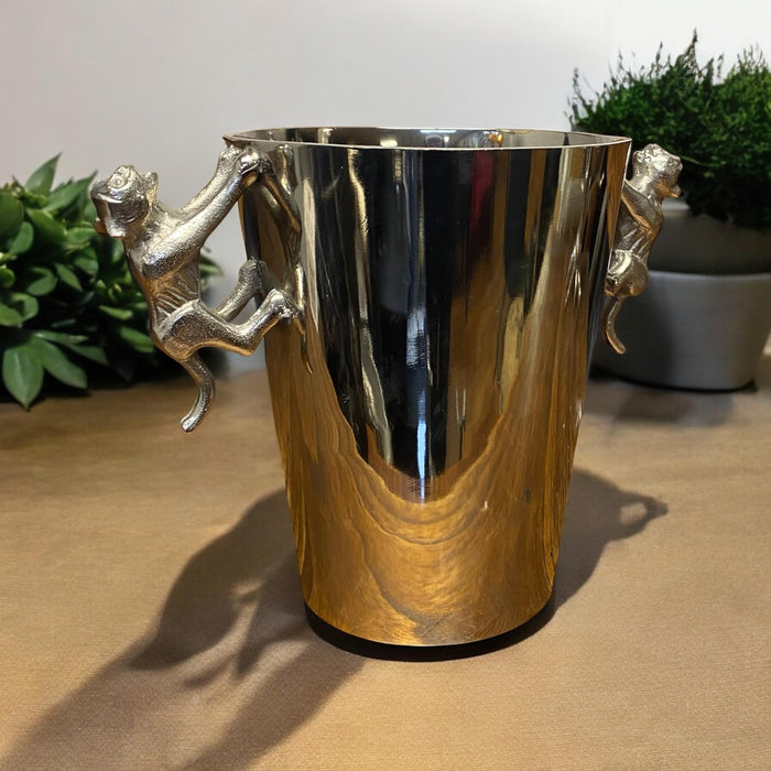 23CM ALUMINIUM LEOPARD CHAMPAGNE BUCKET