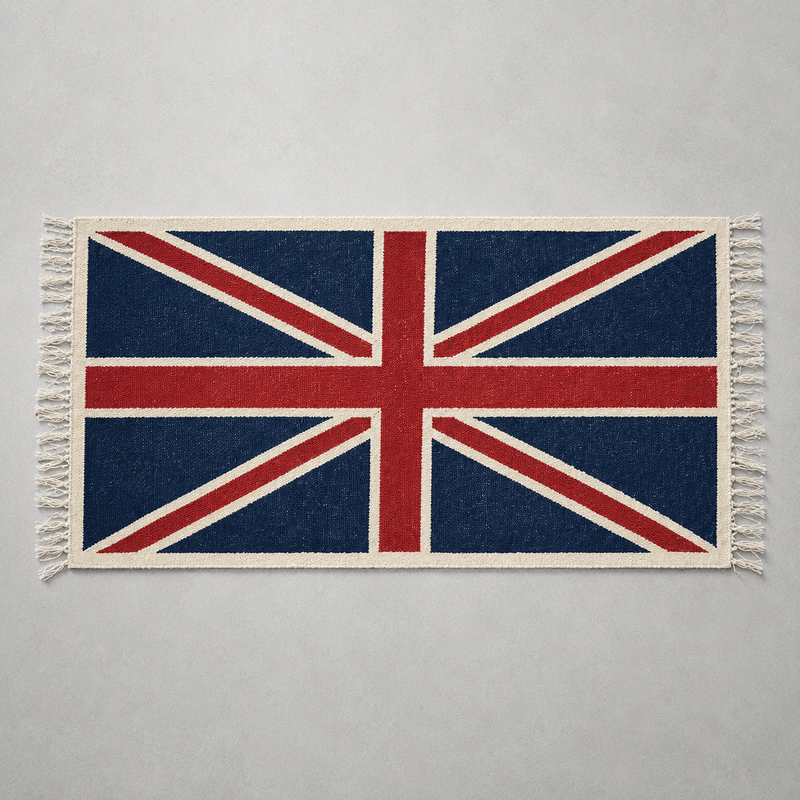 Hand knotted Reversible British Union Jack Jubilee Rug