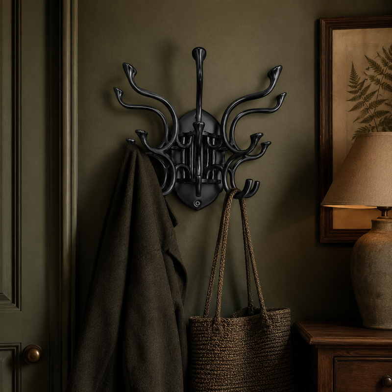 Metal Swivel Coat Rack - Polished Chrome Finish