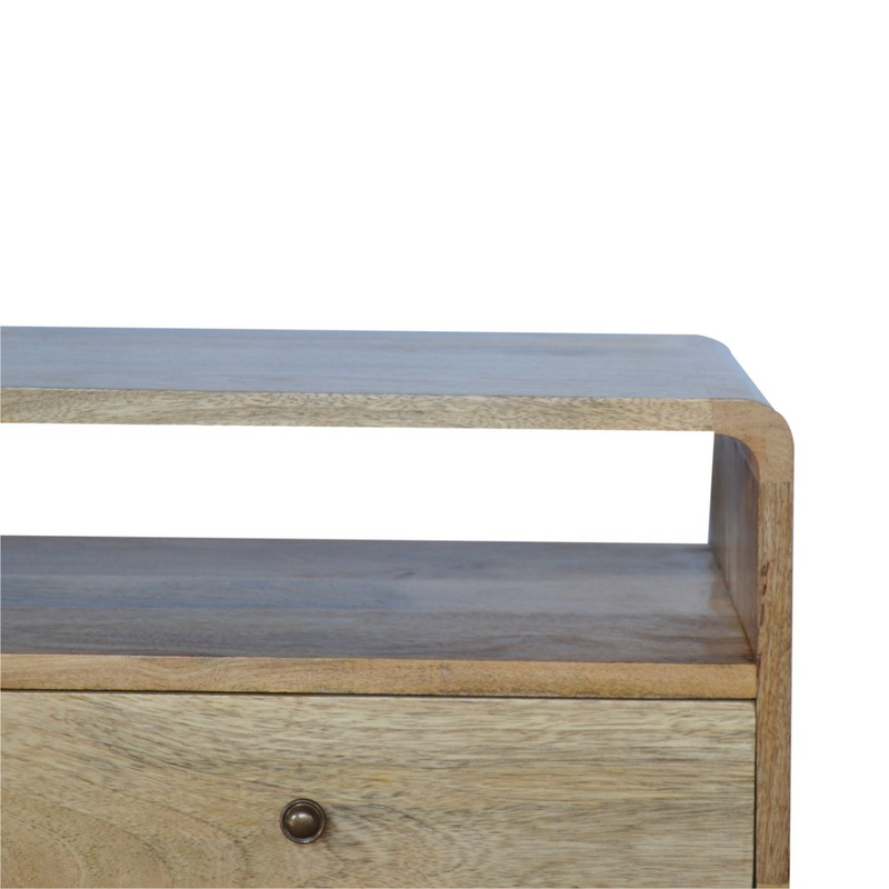 Artisan Furniture Solid Wood Curved Oak-ish Media Unit