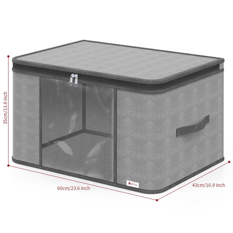 VINSANI 3pc DELUXE STORAGE BAGS LIGHT GREY 0000327