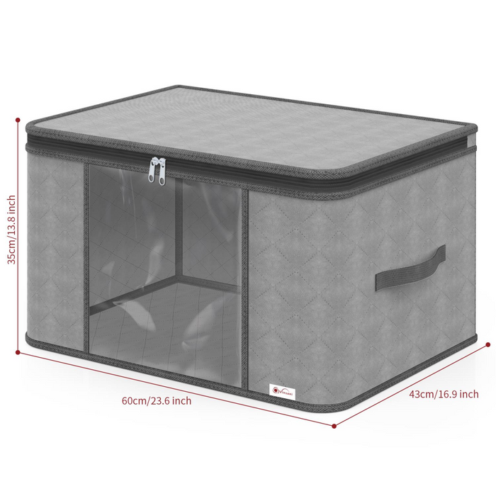 VINSANI 3pc DELUXE STORAGE BAGS LIGHT GREY 0000327