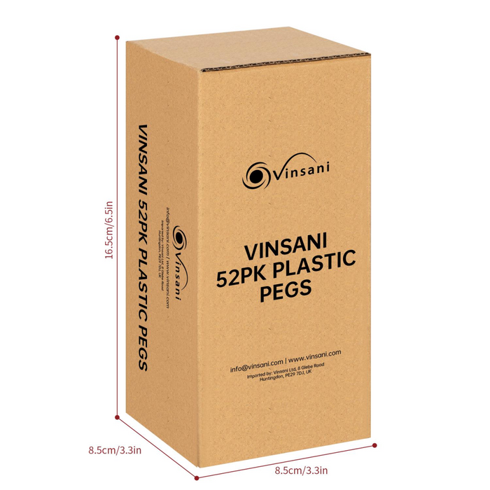 VINSANI 52PK PLASTIC PEGS 1010510