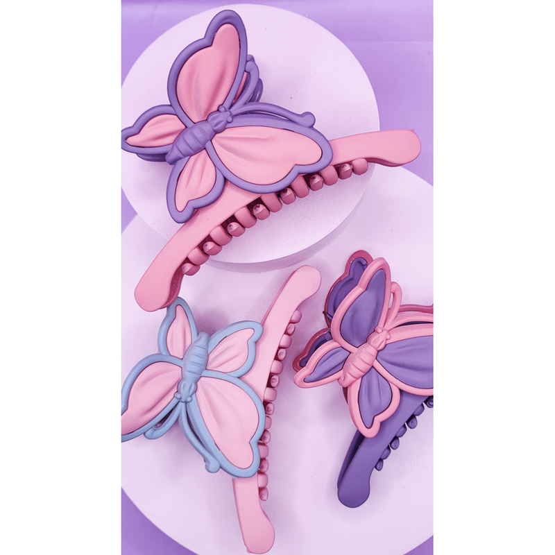 Butterfly Hair Clamps Pack of 12