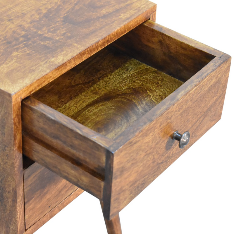 Artisan Furniture Solid Wood Mini 2 Drawer Chestnut Bedside