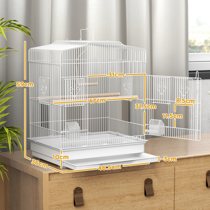 Bird Cage Starter Kit with Detachable Rolling Stand
