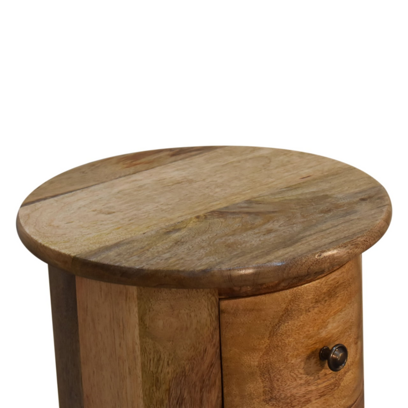 Artisan Furniture Solid Wood Mini Drum Chest