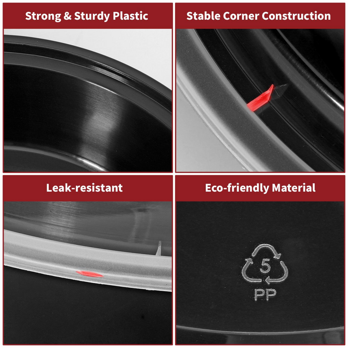 VINSANI 20pk ROUND 1 COMPARTMENT MEAL PREP CONTAINERS 1010493