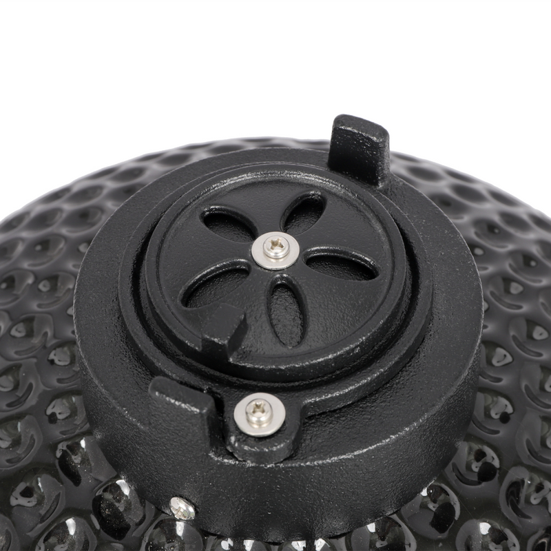 13in Round Ceramic Charcoal Grill Black