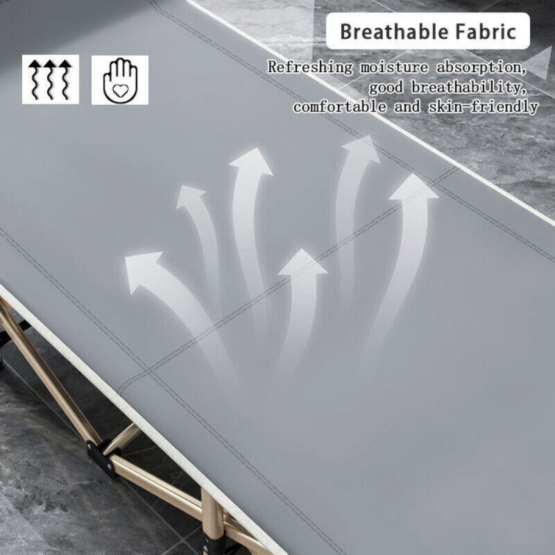 Heavy Duty Single Folding Bed Camping Travel Guest Lightweight