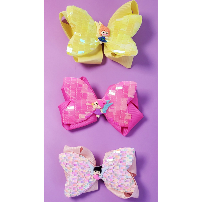 Fairy Iridescent Hair Bow Clip Slide Pack of 12