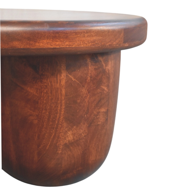 Artisan Furniture Solid Wood Clara Sculpted Coffee Table, Brown