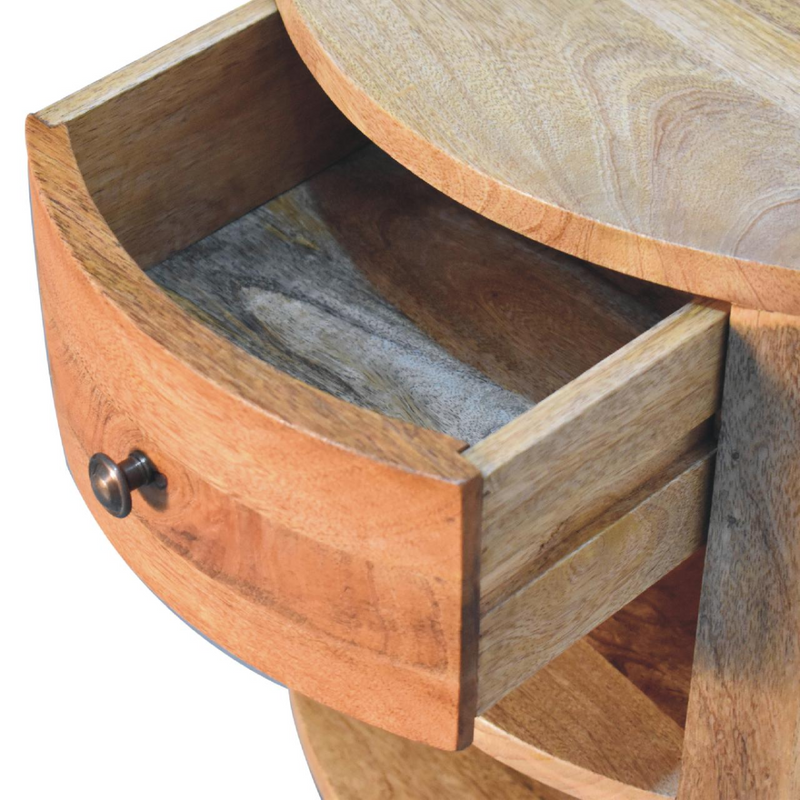 Artisan Furniture Solid Wood Cortez Oak-ish Bedside