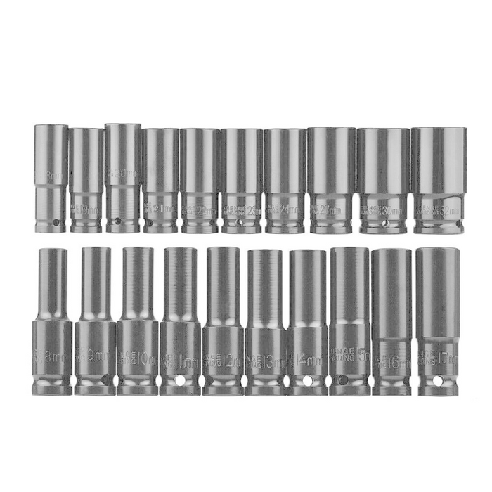 20PCS Deep Impact Socket Set 1/2 Inch Drive Metric 8 - 32mm Lifetime Warranty UK