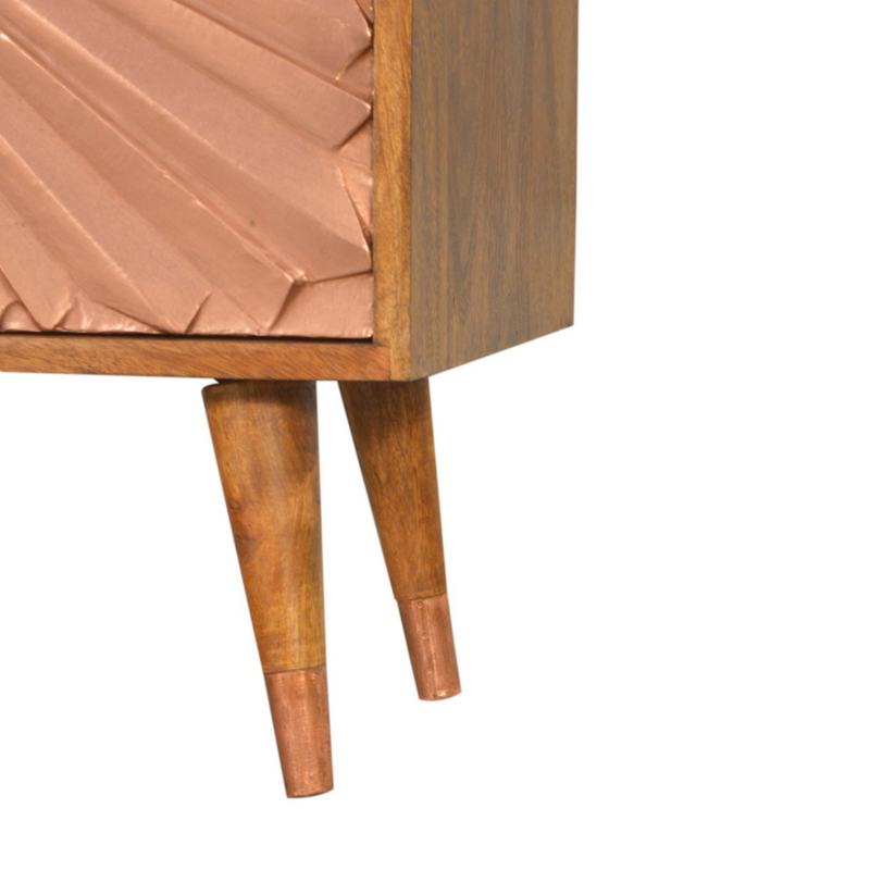 Artisan Furniture Solid Wood Manila Copper Chest, Light Brown, 3 Drawers