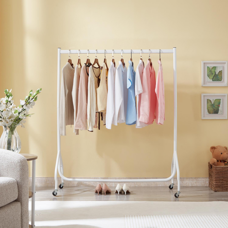 4ft Super Strong Heavy Duty Clothes Rail - White