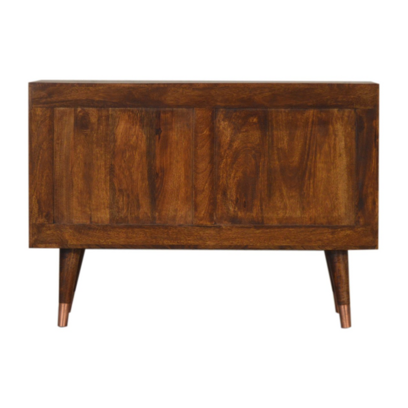 Artisan Furniture Solid Wood Manila Copper Sideboard, Brown, 3 Drawers and 1 Door